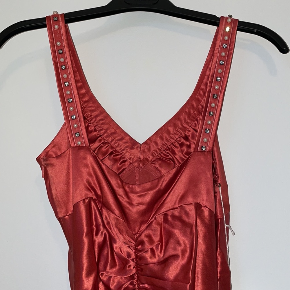 Betsey Johnson silk coral bead dress - Picture 8 of 9